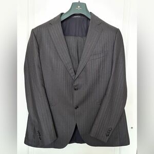 Boglioli Charcoal Pinstripe Men's Suit